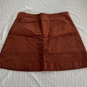 EUC Roolee Rust-colored corduroy skirt